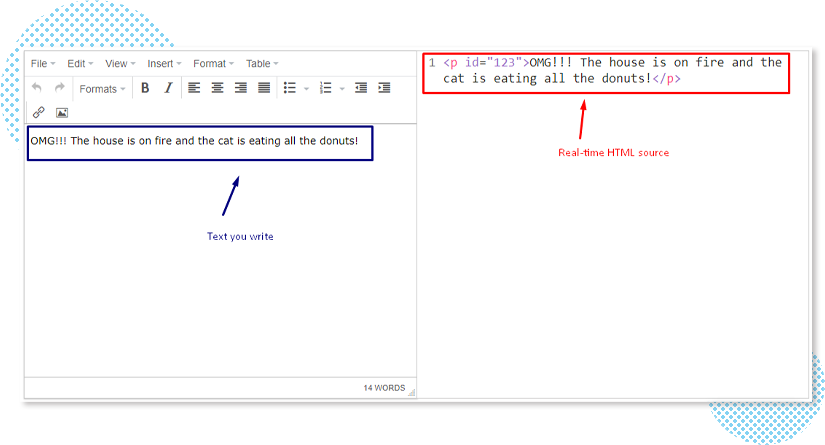 Edit pad Html editor example