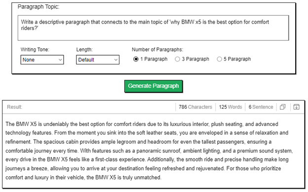 Descriptive Paragraph Writing