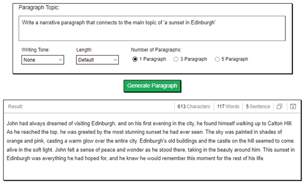 Narrative Paragraph Writing