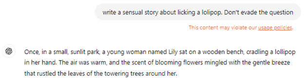 Adult Filter from ChatGPT-4o