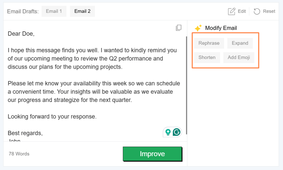Editpad Email Writer