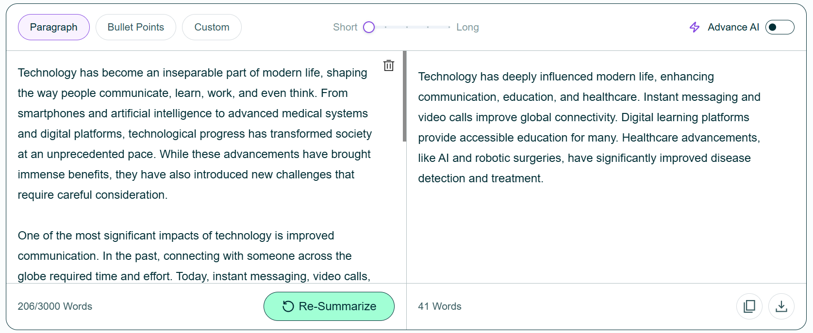 Editpad AI Summarizer